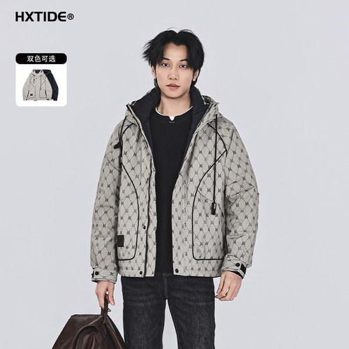 HXTIDE中国狐轩冬季短款羽绒服