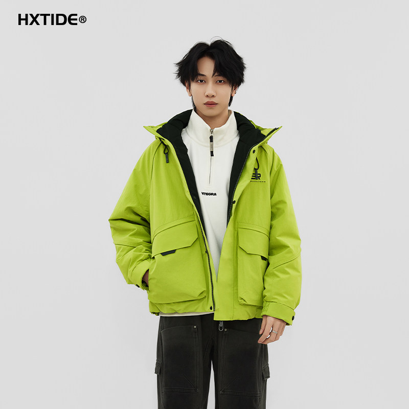 HXTIDE中国狐轩冬季短款羽绒服