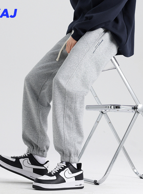 2024秋冬款新款运动裤男士美式潮流宽松束脚卫裤潮牌男生工装裤子