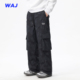新款 防水户外羽绒裤 男宽松休闲印花加厚保暖百搭工装 2024冬季 长裤