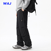 裤 2024秋冬季 休闲羽绒裤 外穿加绒加厚保暖直筒宽松工装 新款 大码