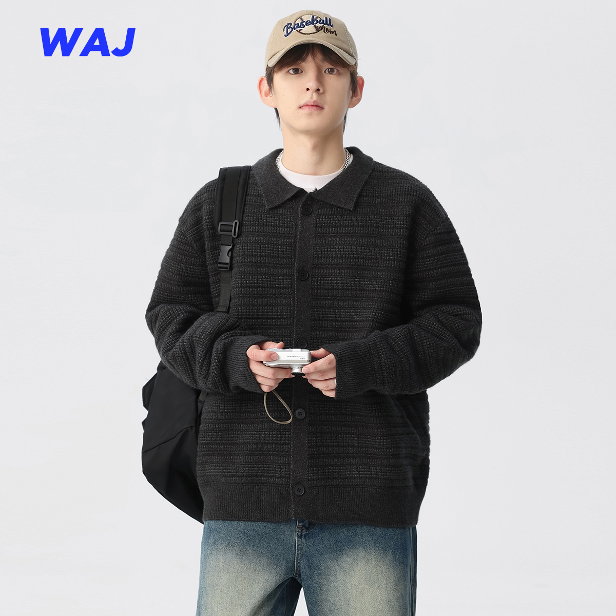 提花开衫外穿百搭针织衫