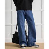 宽松喇叭裤 WAJ秋季 男女款 美式 439g重磅高级感经典 水洗微喇牛仔裤
