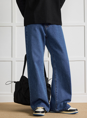 WAJ秋季439g重磅高级感经典水洗微喇牛仔裤男女款美式宽松喇叭裤