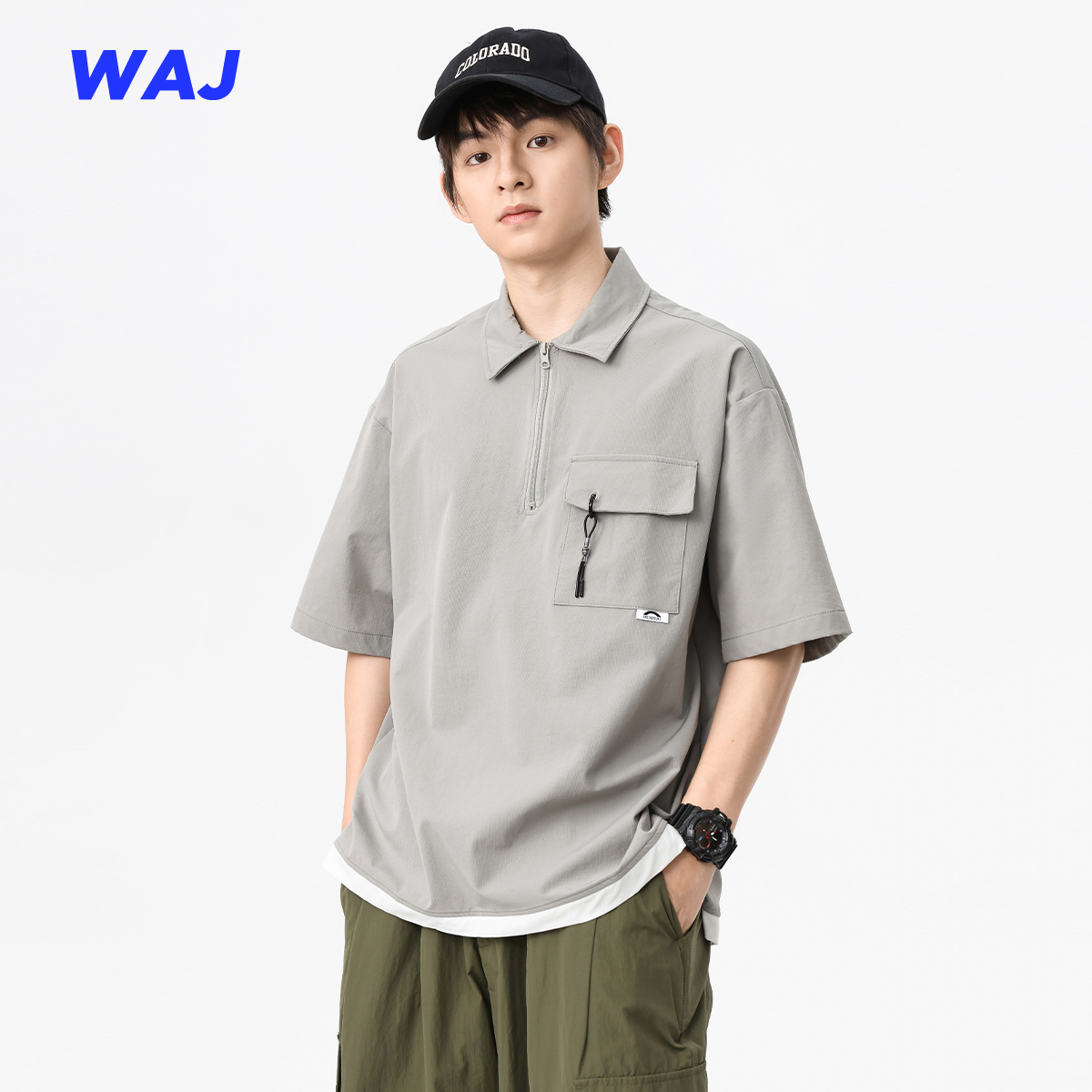 2025新款户外宽松速干POLO衫短T