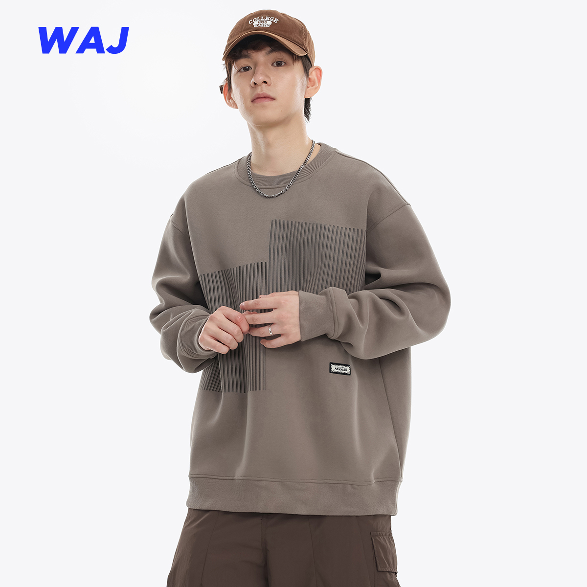 420g重磅条纹印花卫衣