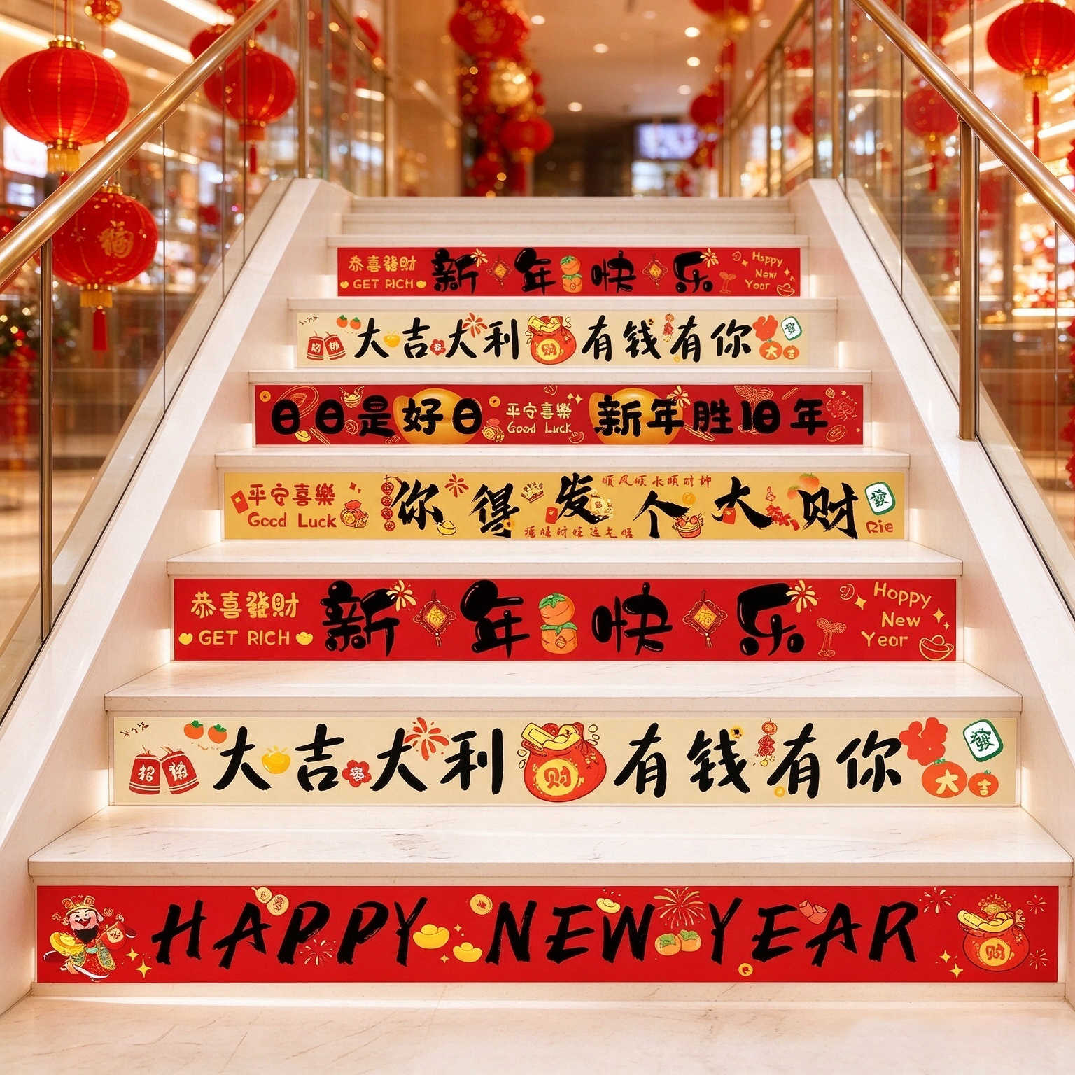 2027新年场景氛围布置装饰地贴