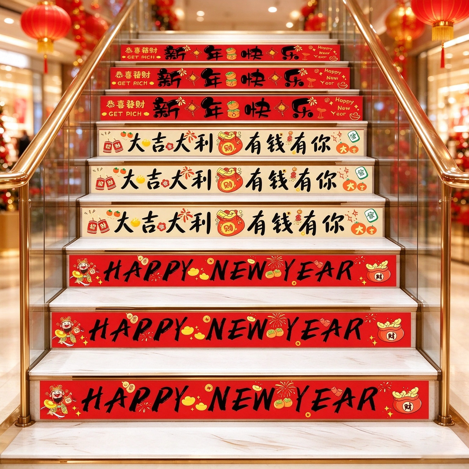 2027新年场景氛围布置装饰地贴