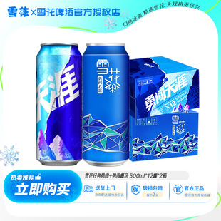 雪花啤酒经典勇闯天涯/概念勇闯500ml*12听正品保证1