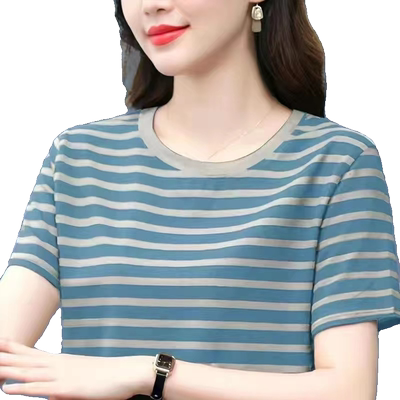 夏新款女大码妈妈装短袖圆领T恤