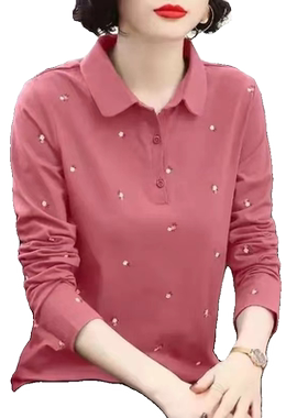 春秋新款长袖妈妈宽松百搭上衣女