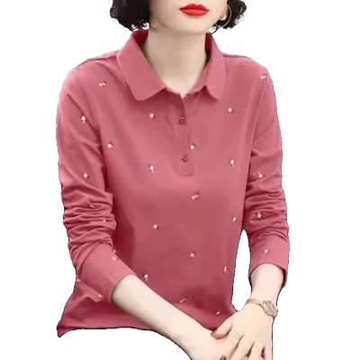 春秋新款长袖妈妈宽松百搭上衣女