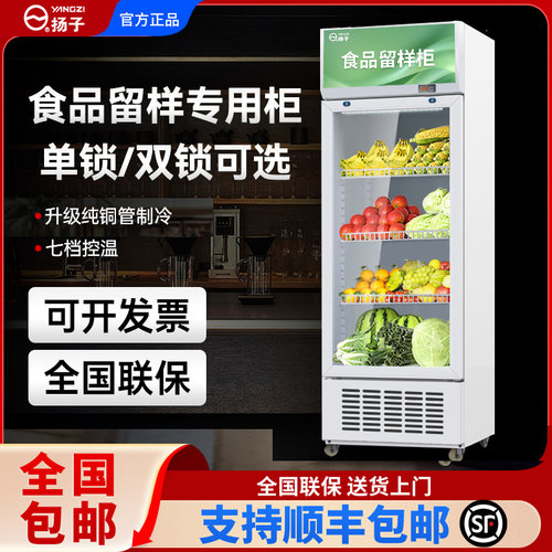 扬子铜管冷藏保鲜幼儿园食品留样柜带锁餐厅食堂小冰箱商用留样柜