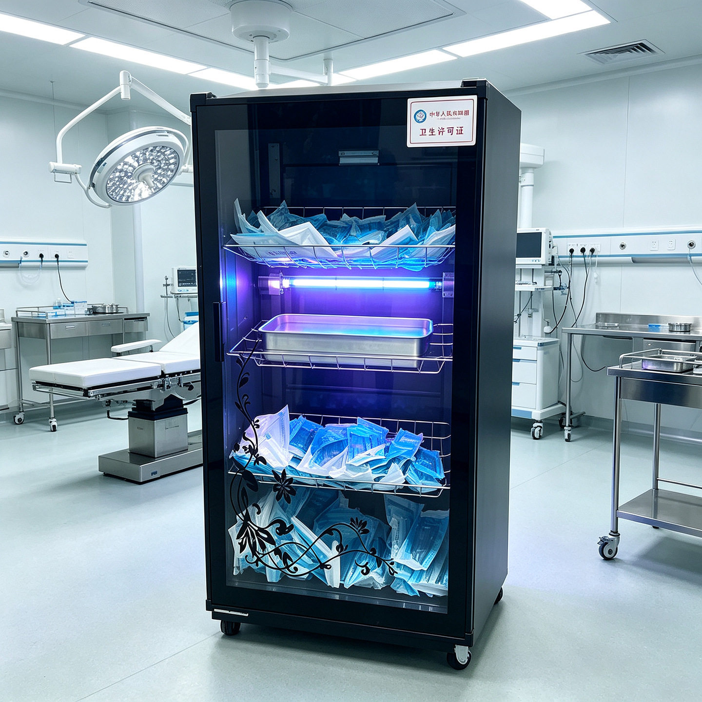 三证紫外线臭氧消毒柜牙科口腔工具诊所牙模器械箱台式商用加热