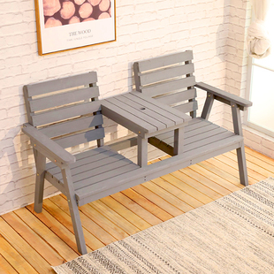 防腐木沙发椅阳台休闲双人庭院花园桌椅实木长椅户外排椅家用室外
