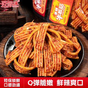 豆有味香辣味素牛板筋休闲零食麻辣塑胶跑道湖南街边麻酱风味小吃
