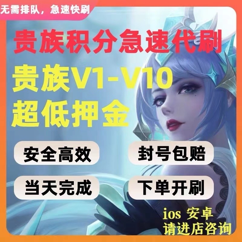 【快速贵族】王者荣耀贵族积分刷V8V10贵族积分安卓苹果ios加急