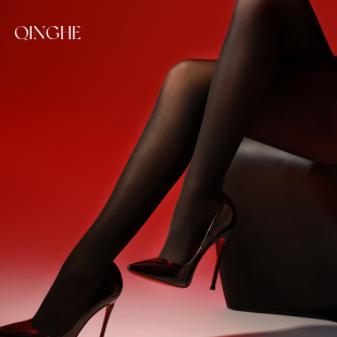 轻禾「扶桑」约会版 80D厚黑丝袜性感透肤黑丝户外方便丝袜打底袜