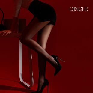 轻禾口袋丝袜黑丝超薄高透便携情调禁欲系T裆防勾丝女春秋连裤 袜