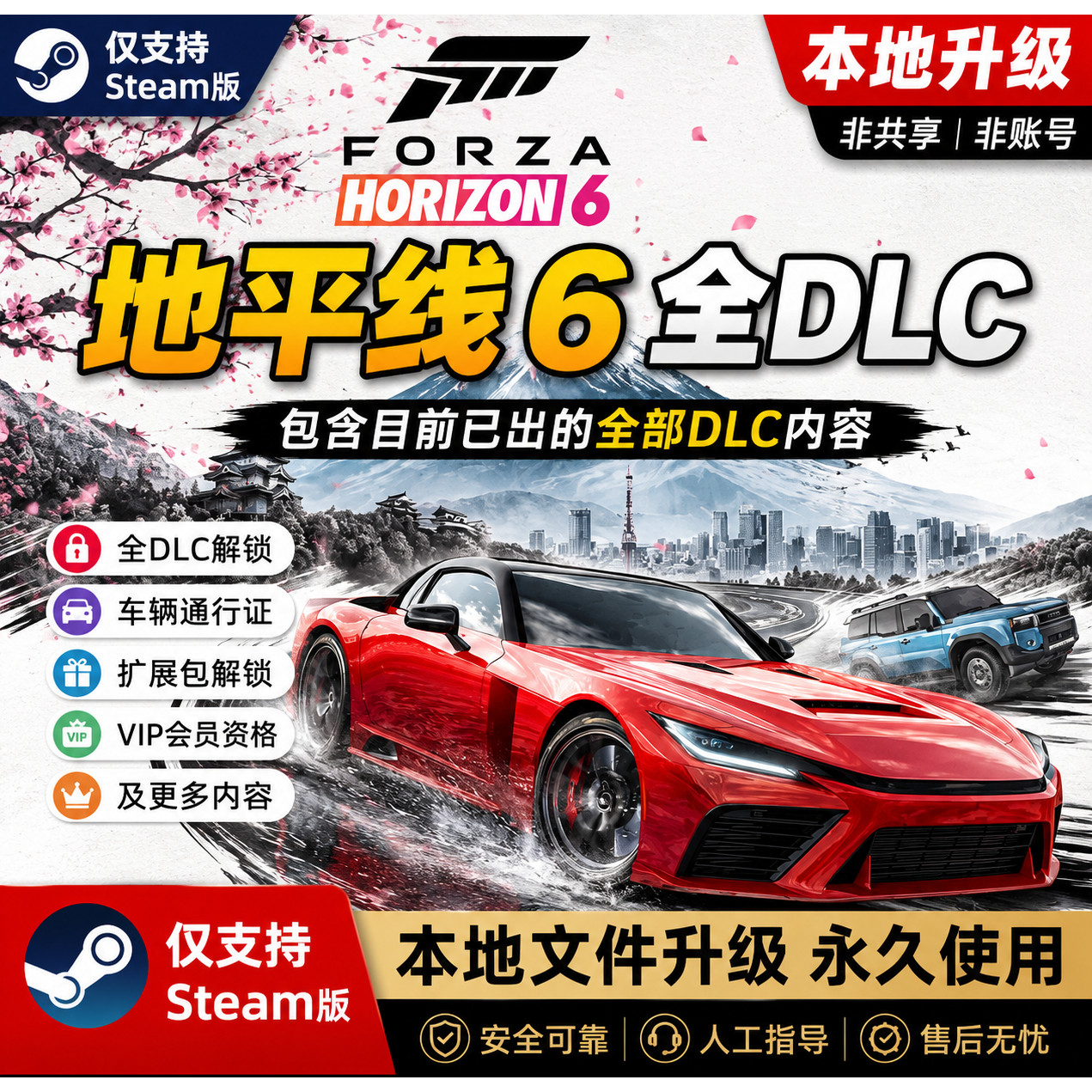 地平线6全DLC解锁仅支持steam版