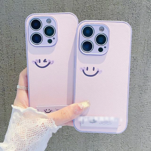 适用iPhone17简约笑脸手机壳