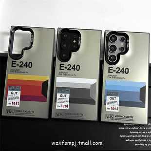 20plus磁吸无线吸附iPhone16pro新款 14plus高级感 23ultra男款 创意潮牌标签磨砂手机壳适用三星GalaxyS24