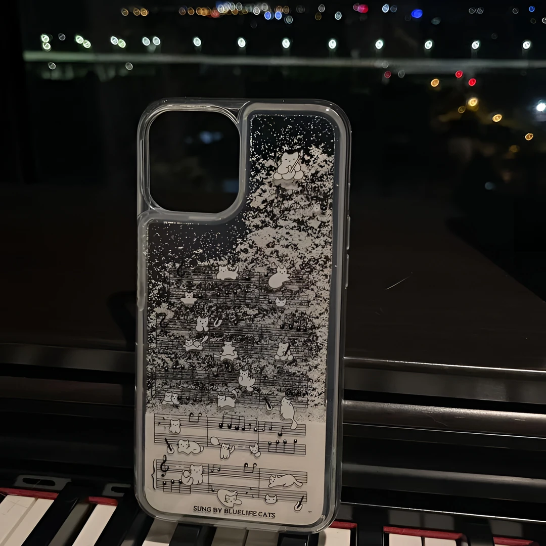 下雪琴谱流沙手机壳15promax