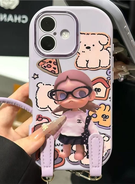 适用iPhone17/16promax卡通嘎子姐手机壳苹果15/14plus新款小米17/15卡通华为pura80/70情侣Reno14挂绳s30壳