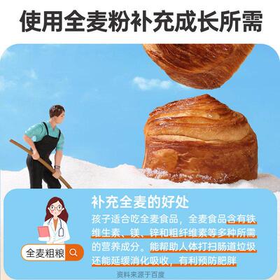适合面学养生健康HNP小零食品吃的营方便早餐麦包全手撕即食大全