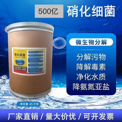 硝化细菌菌种水产养殖专用菌种降氨氮亚盐降解毒素稳定水质降解