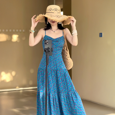 绝美冬裙女春法式海边丁达尔裙
