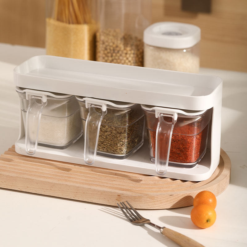 茶花调料盒一体多格防潮抗菌套装