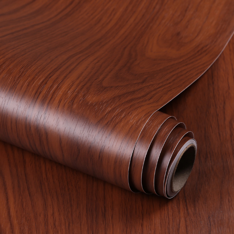 棕色樱桃木纹自粘家具翻新贴