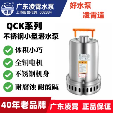 凌霄QCK不锈钢潜水泵景观鱼池循环泵220V小型自动排水泵抽水泵