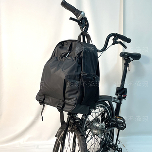 适用Brompton小布猪鼻自行车pu英伦复古通勤笔记本车头包车把挂包