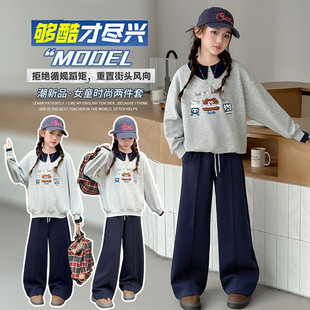 2025新款 休闲POLO衫 女童卫衣春秋装 中大童时尚 上衣打底衫 女孩潮装