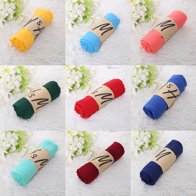 韩版春秋冬季纯色纱巾百搭女士