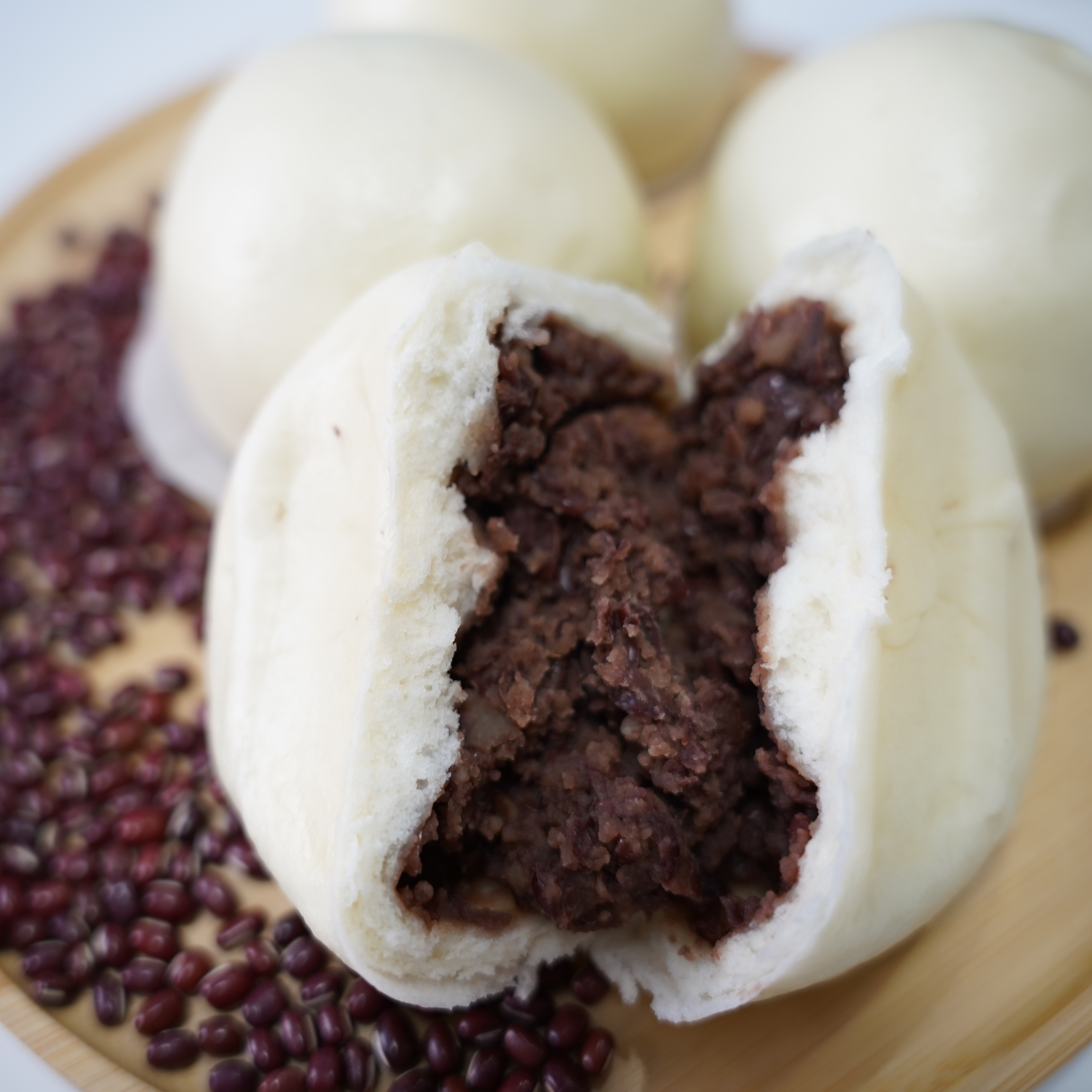 山东白面 面豆沙包农家红豆大豆包手工饭豆早餐包子半成品十个家