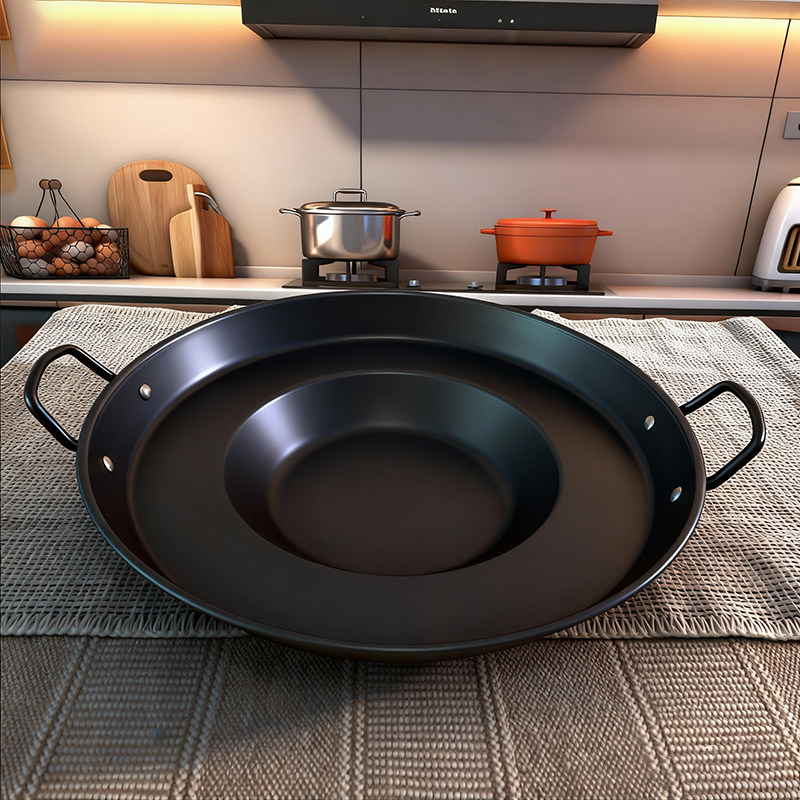 新款加厚贵州特色烙锅罗锅油炸平底煎锅炸洋芋烧烤烙饼熟铁无涂层,厨房/烹饪用具,油炸锅,淘宝优惠券,粉丝福利购,淘宝优惠卷