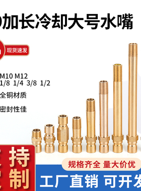 N9模具铜水嘴快速接头DME美式快插大号公头加长水管 1/81/43/81/2