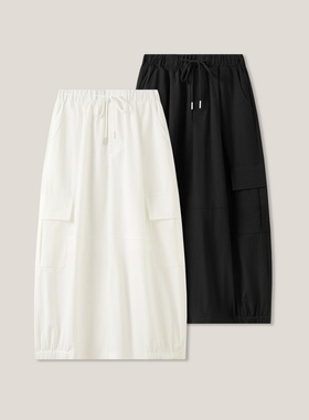 YL‘轻氧机能风’休闲百搭抽绳松紧腰半身裙MD26183