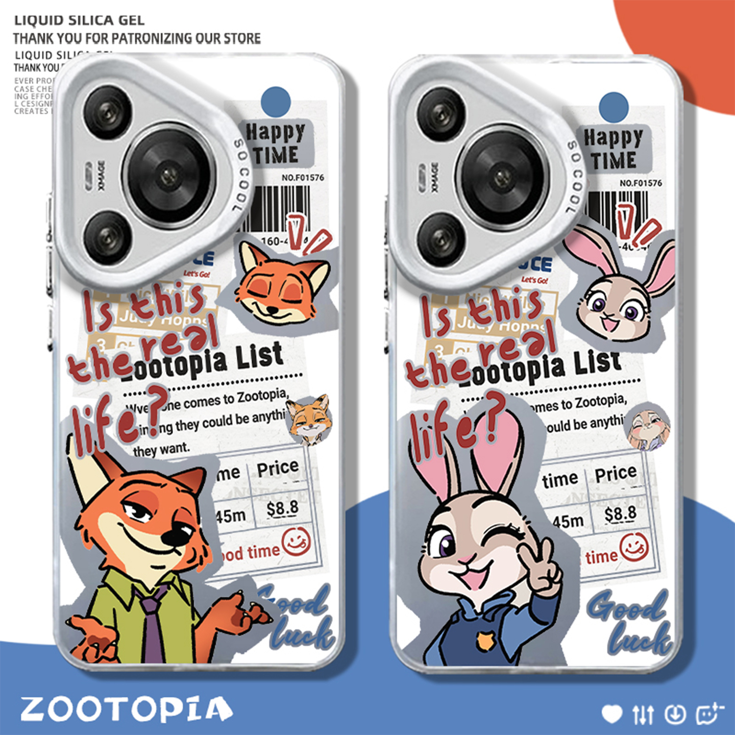 适用疯狂动物城手机壳情侣尼克