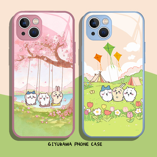 chiikawa乌萨奇适用苹果17手机壳iphone15小八opporeno13吉伊vivox200情侣iqooz9一加ace5春天neo11樱花findx