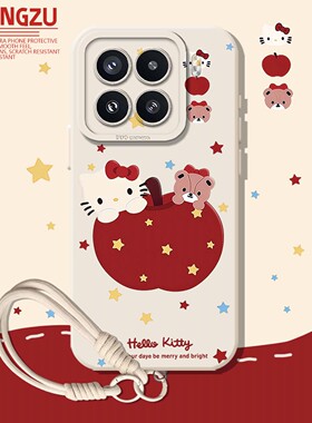 凯蒂猫小熊适用小米17promax手机壳15红米k80波点苹果k90多巴胺note13pro带挂绳14/k70/turbo5max/k60/12/k50