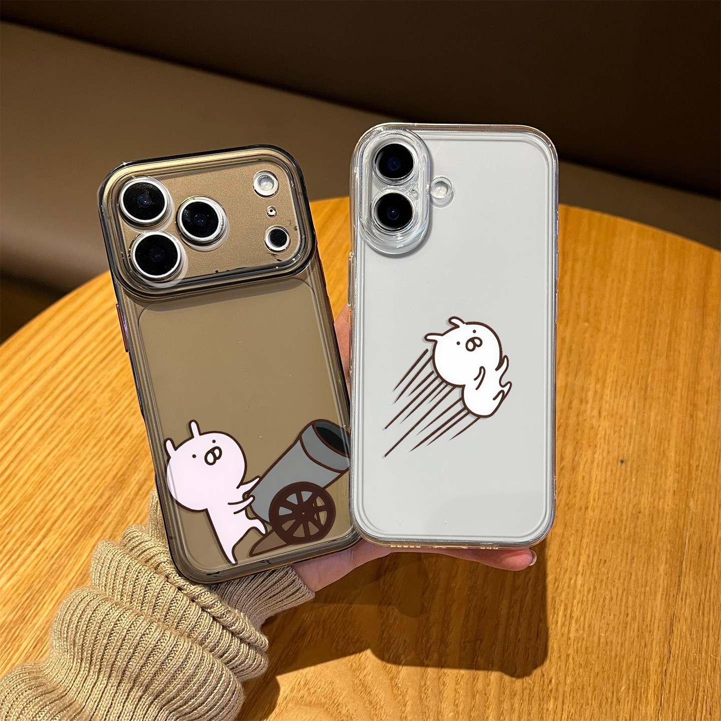 小白熊适用苹果17手机壳iphone13情侣16promax搞怪15卡通14plus创意12/11/e/三星s26ultra魅族21/iqooz9turbo