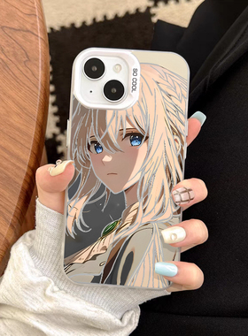 薇尔莉特手机壳适用苹果17紫罗兰永恒花园iphone16二次元oppofindx8s+动漫reno14一加13/ace5魅族vivox300pro