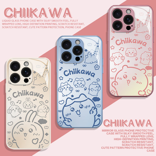 适用chiikawa手机壳情侣多巴胺