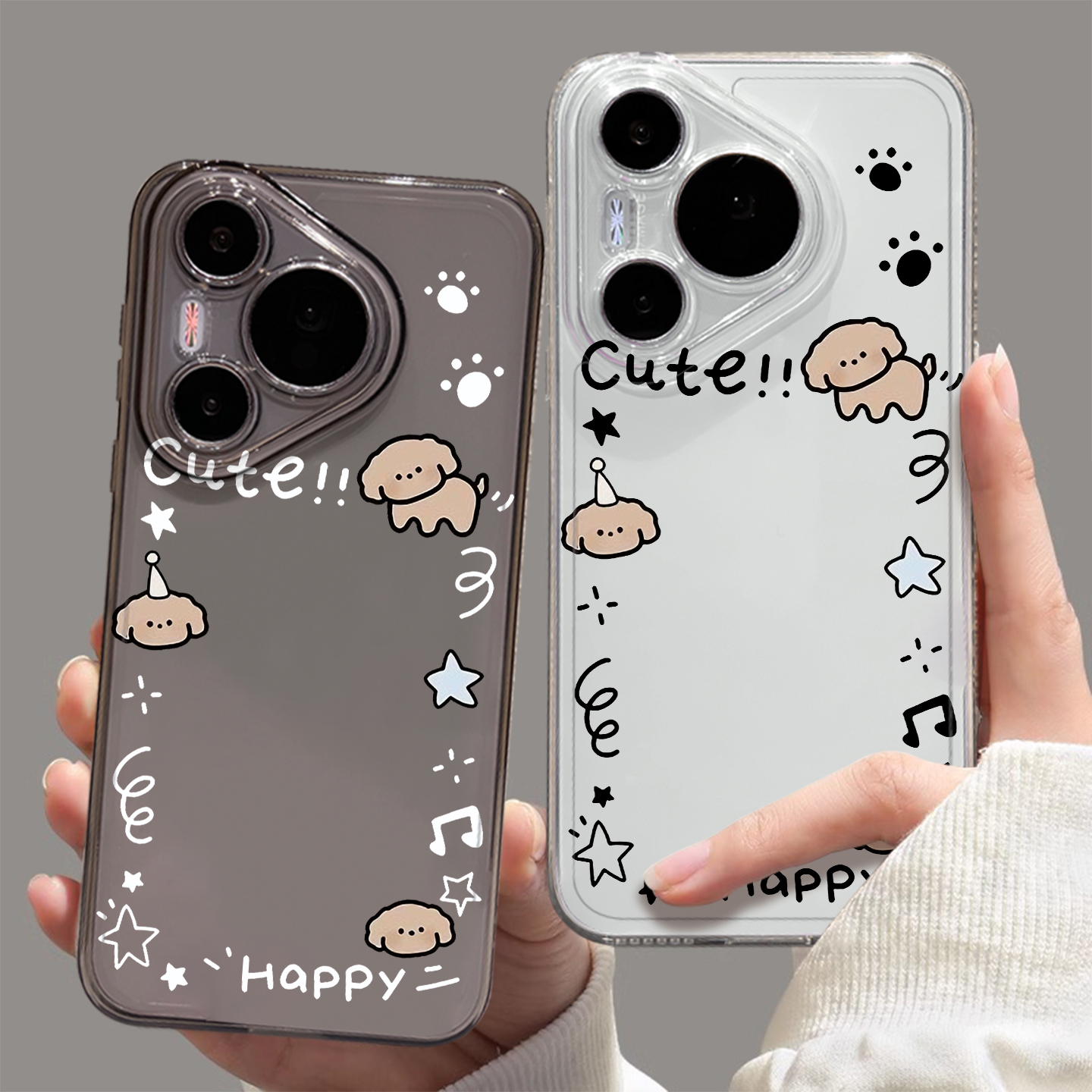 适用小狗相框手机壳拍立得放照片