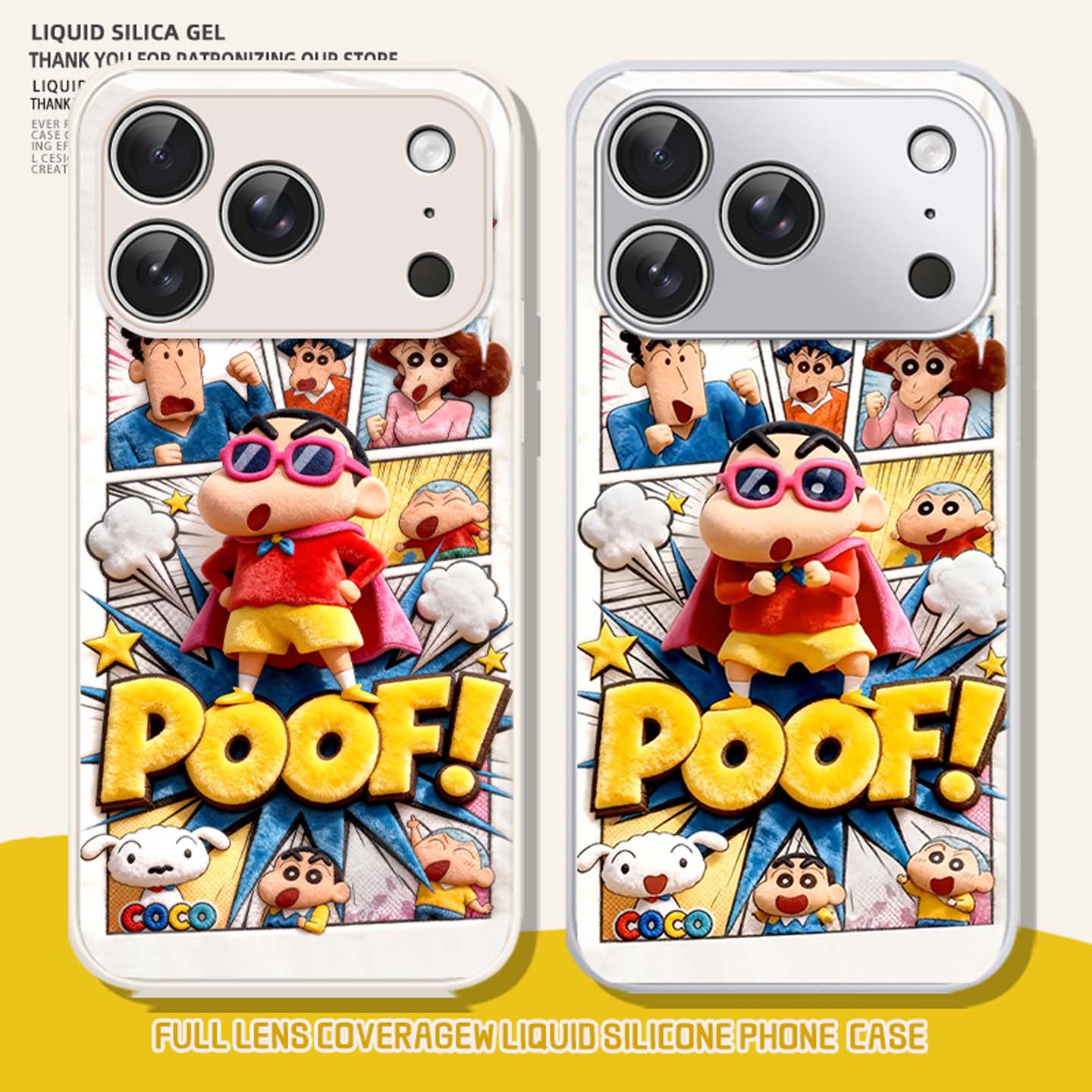 适用蜡笔小新手机壳仿毛绒卡通