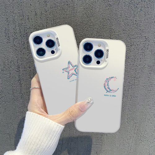 星星月亮情侣手机壳多巴胺梦幻